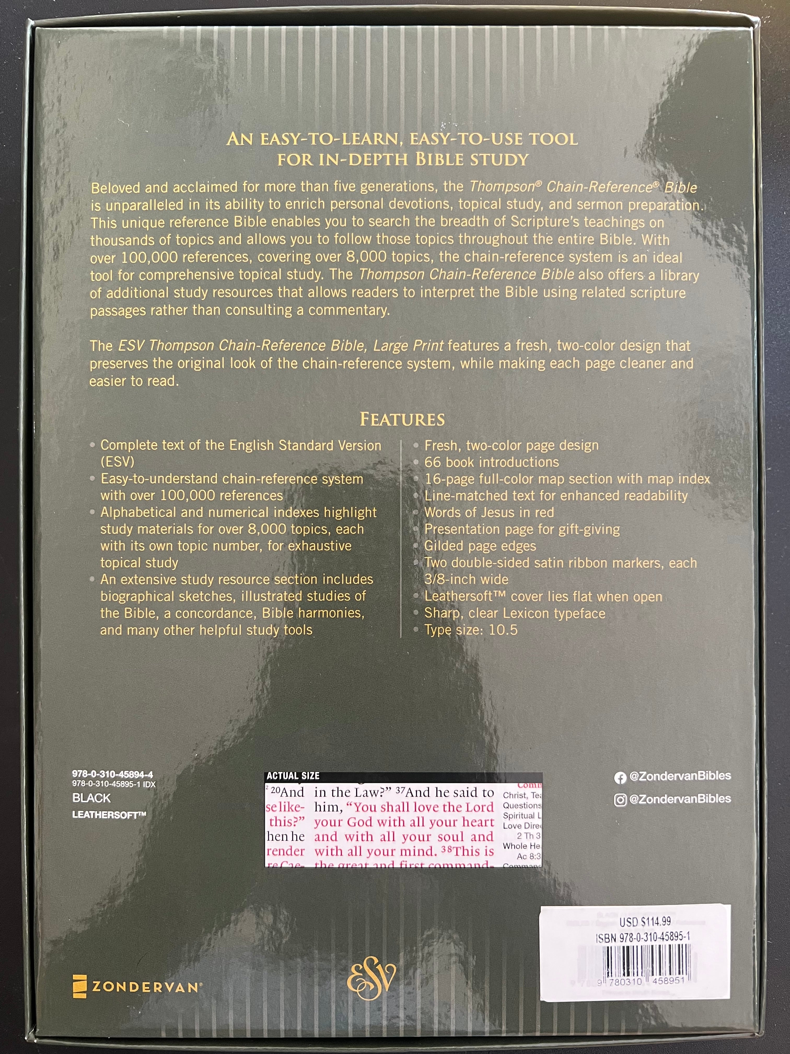 ESV Thompson Chain-Reference Bible (Large Print)