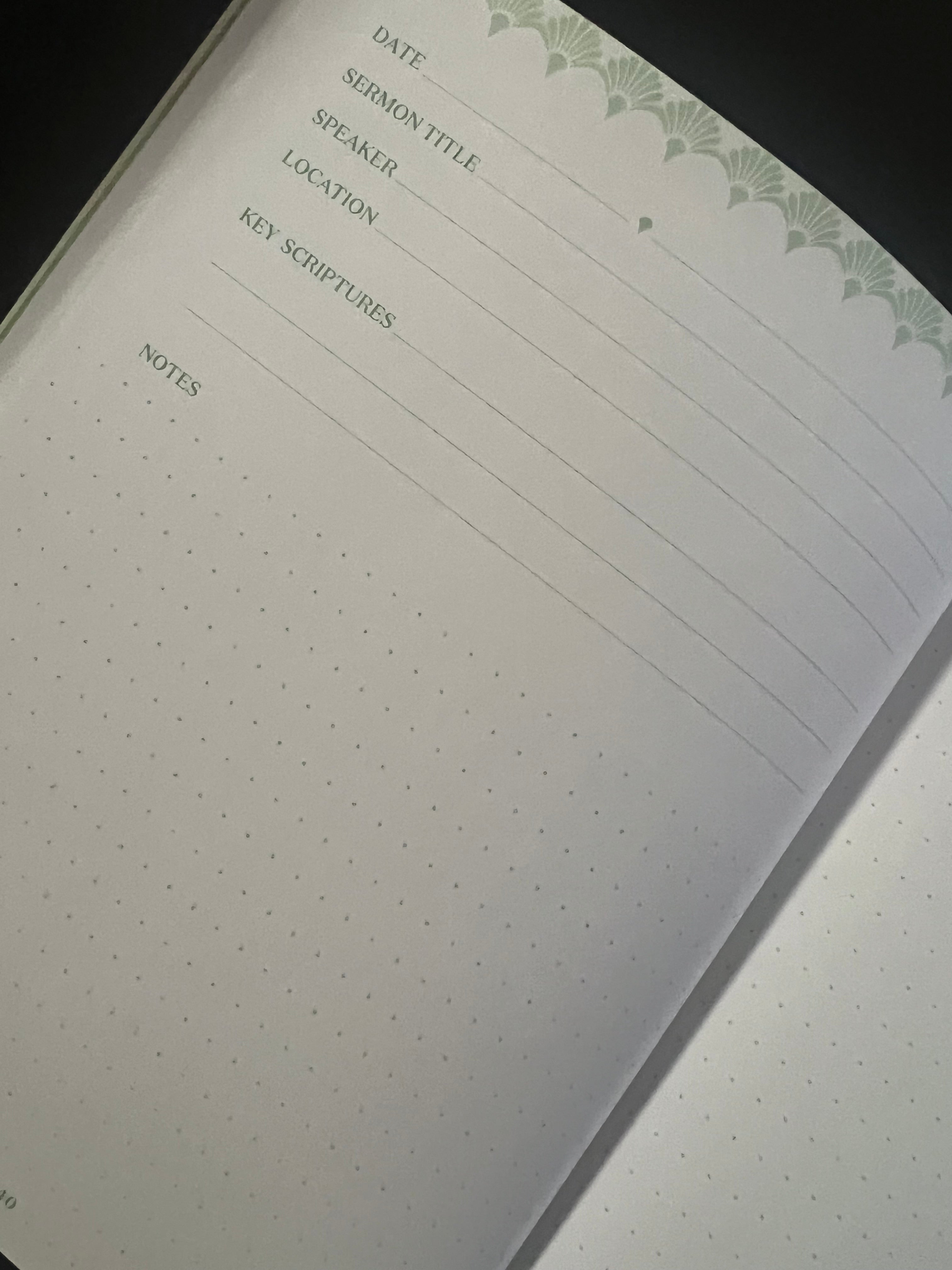 Weekly Sermon Notes Journal: An Inspirational Notebook for Christians to Take Notes in Church, at Conferences, in Small Groups, and During Bible Studies
