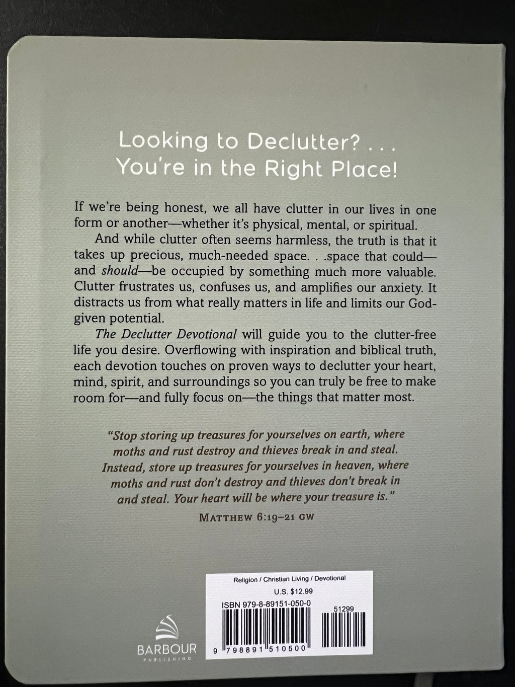The Declutter Devotional: Biblical Inspiration for Making Room for What Matters
