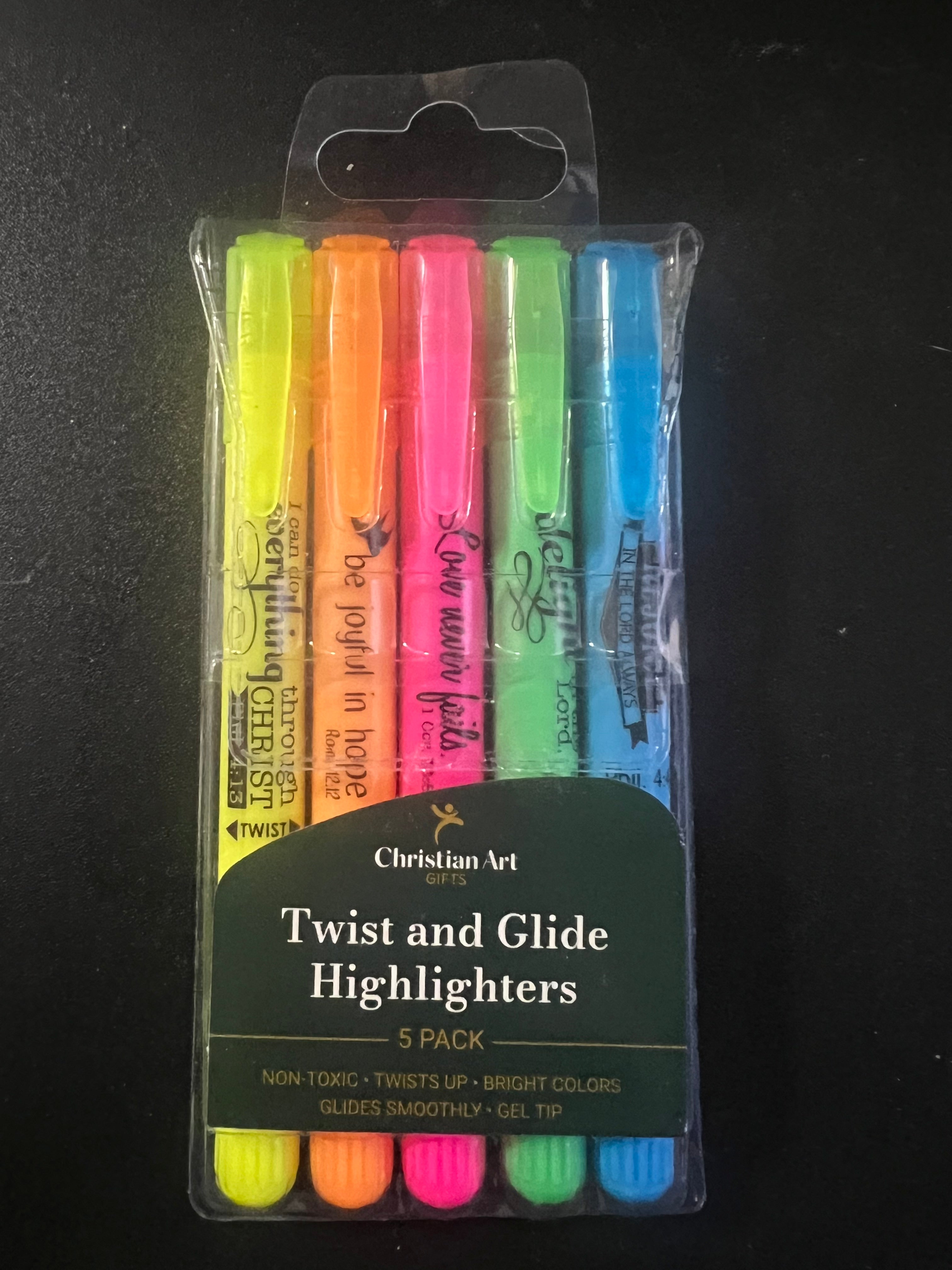 Twist and Glide Highlighters (5 Pack)